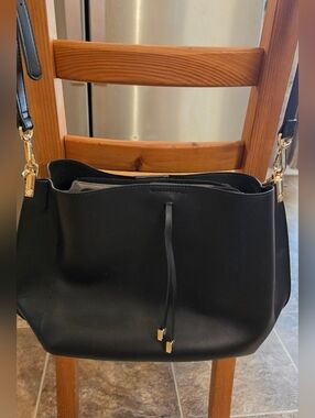 Black Women's Mia&Luca Shoulder Bag with Gold Accents